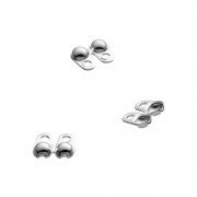 Cache-nœuds 2 mm deux anneaux - en argent 925