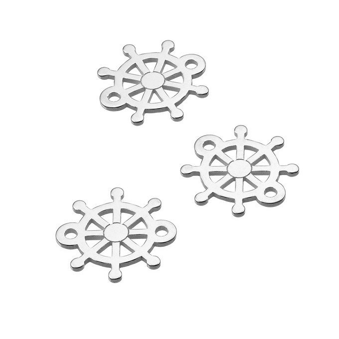 Intermédiaire pour Bracelet - Roue de bateau - en argent 925