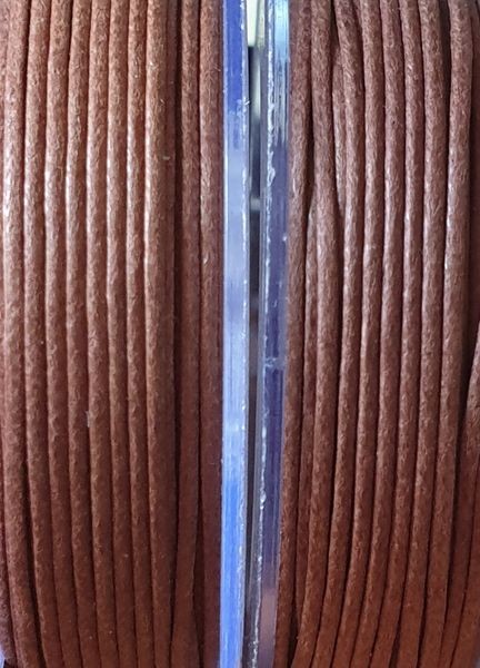 fil en coton ciré - brun- 1mm - par 1 m
