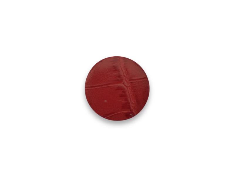 cuir rond rouge - 20 mm
