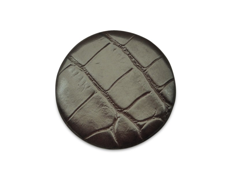 cuir rond brun - 40 mm