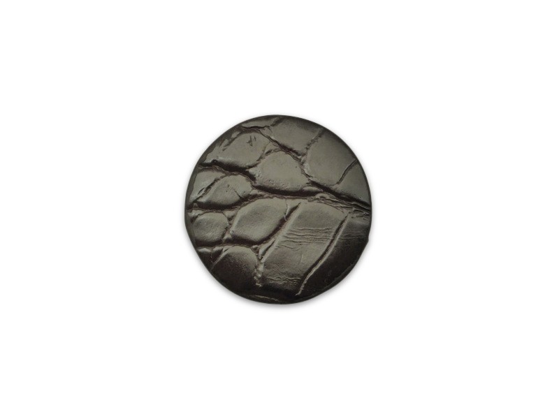 cuir rond brun - 30 mm