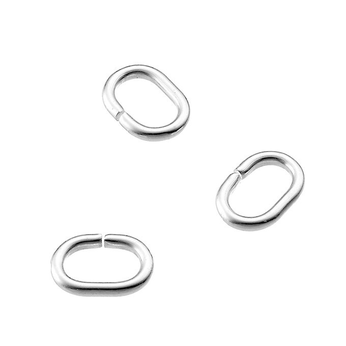 Anneaux ovales 5X6mm fil 1 mm - en argent 925
