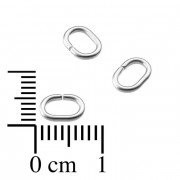 Anneaux ovales 5X6mm fil 1 mm - en argent 925