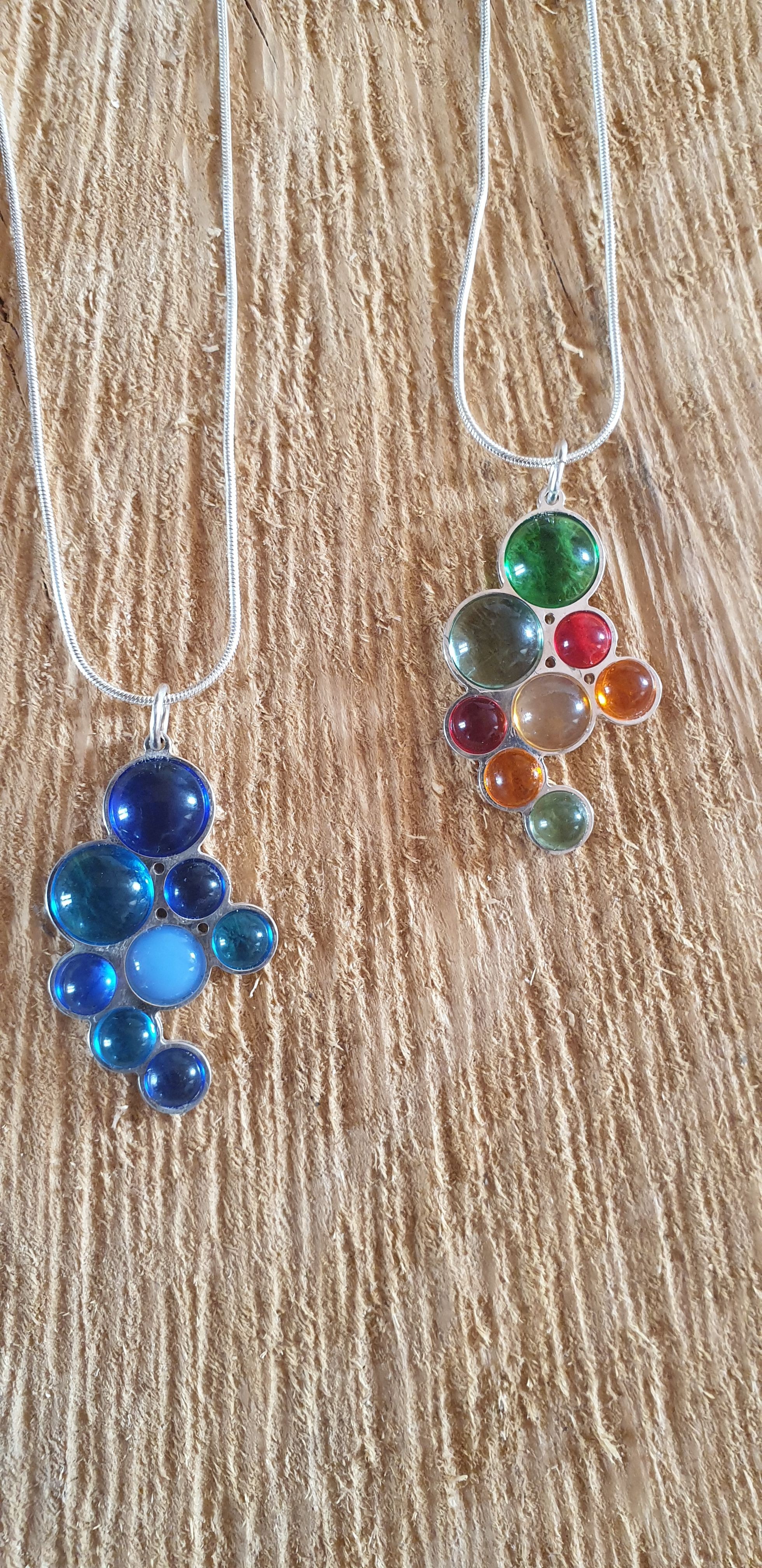 Pendentif Collection les cercles - différents bleus