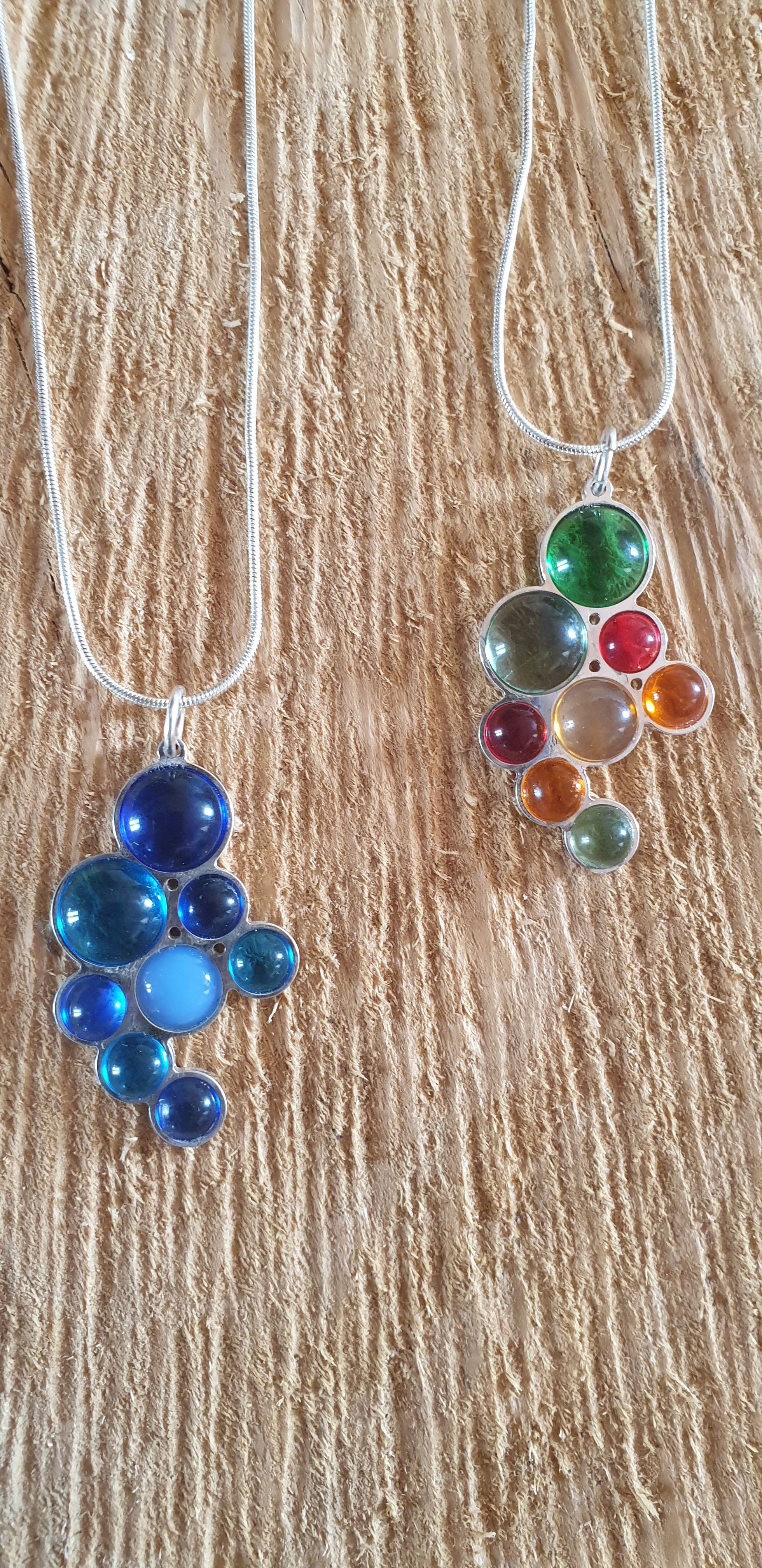 Pendentif Collection les cercles - vert / orange /rouge
