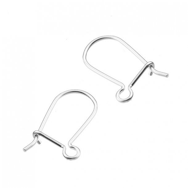 Dormeuses 20mm fil 1mm - en argent 925 - une paire