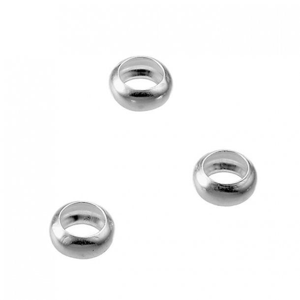 Coupelles lisses 4 mm - en argent 925