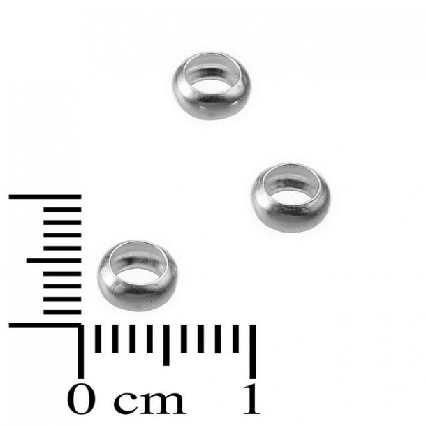 Coupelles lisses 4 mm - en argent 925