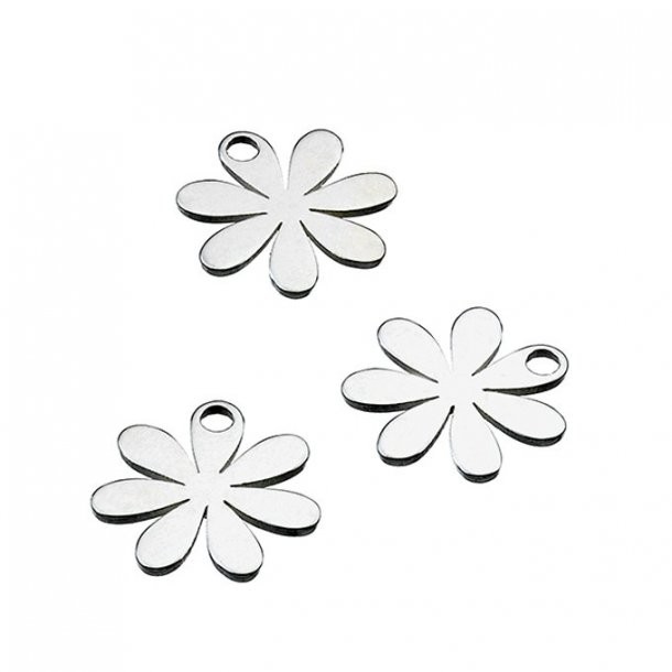 Breloque fleur 7mm en argent 925