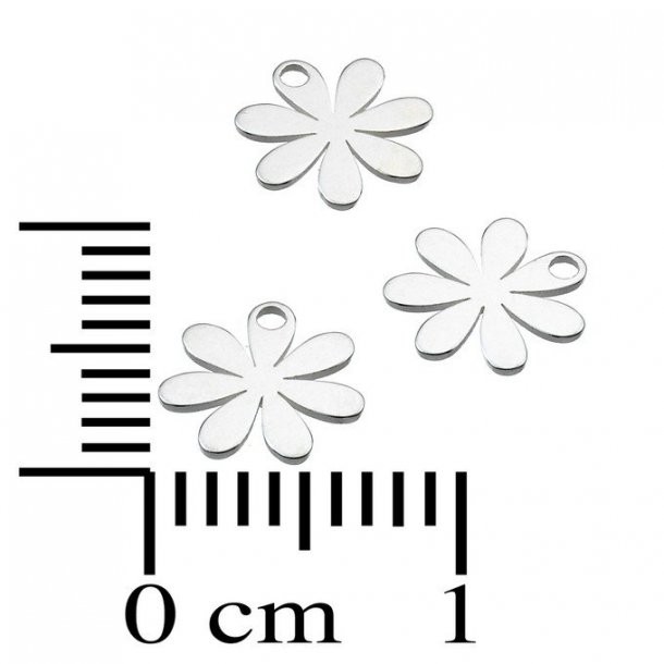 Breloque fleur 7mm en argent 925