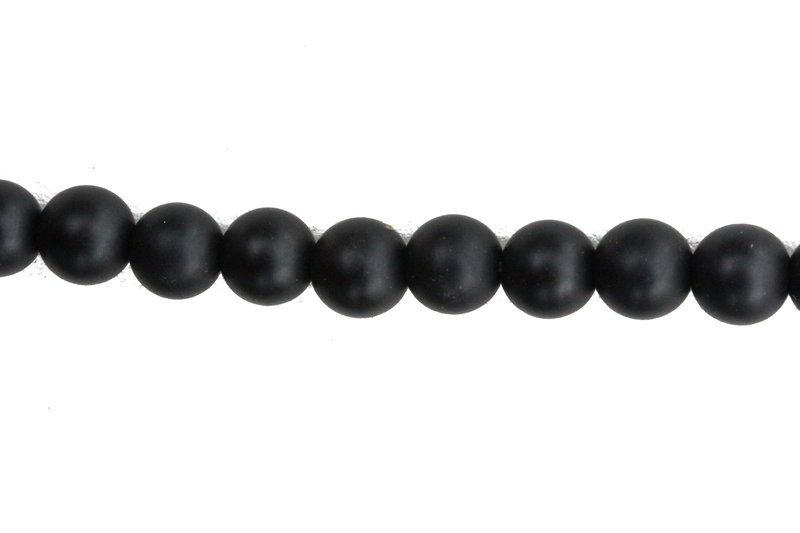 Perle en pierre naturelle - onyx mat- 10 mm