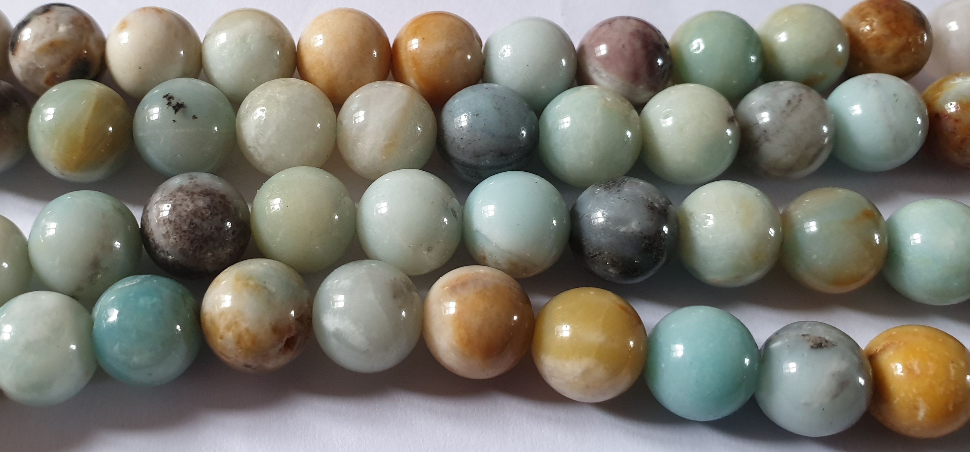 Perle en pierre naturelle - Amazonite - 10 mm -