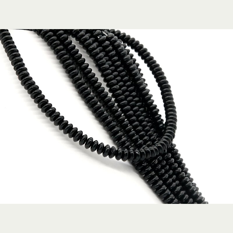 Perle en pierre naturelle - onyx- 3 x 6mm vendu par 10