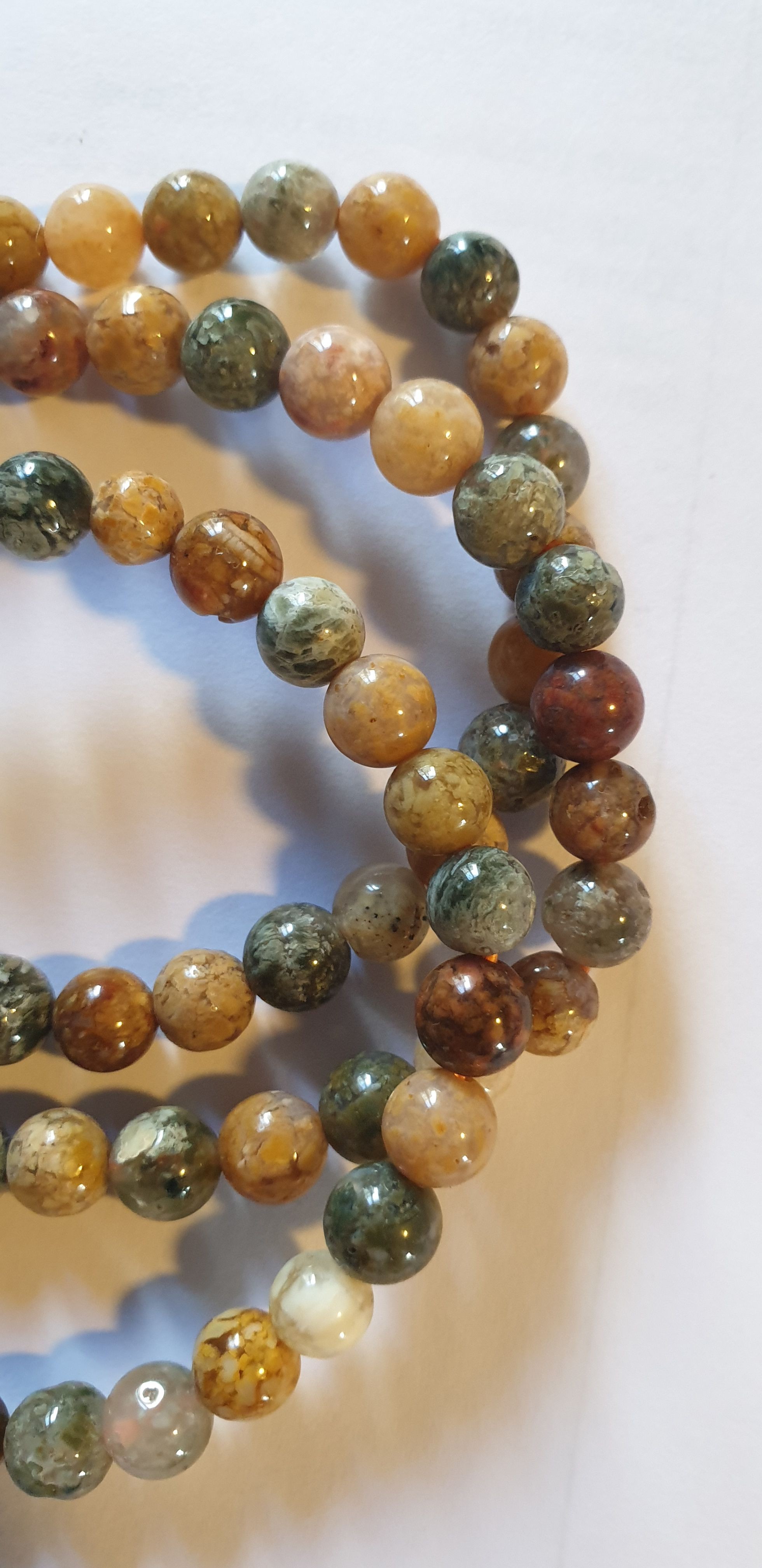 Bracelet en Jaspe sur fil élastique 6mm