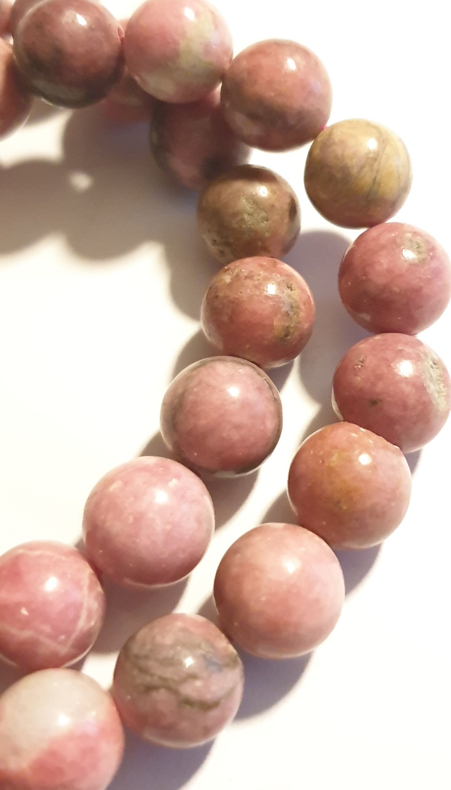 Rhodonite - pierre naturelle - 10 mm