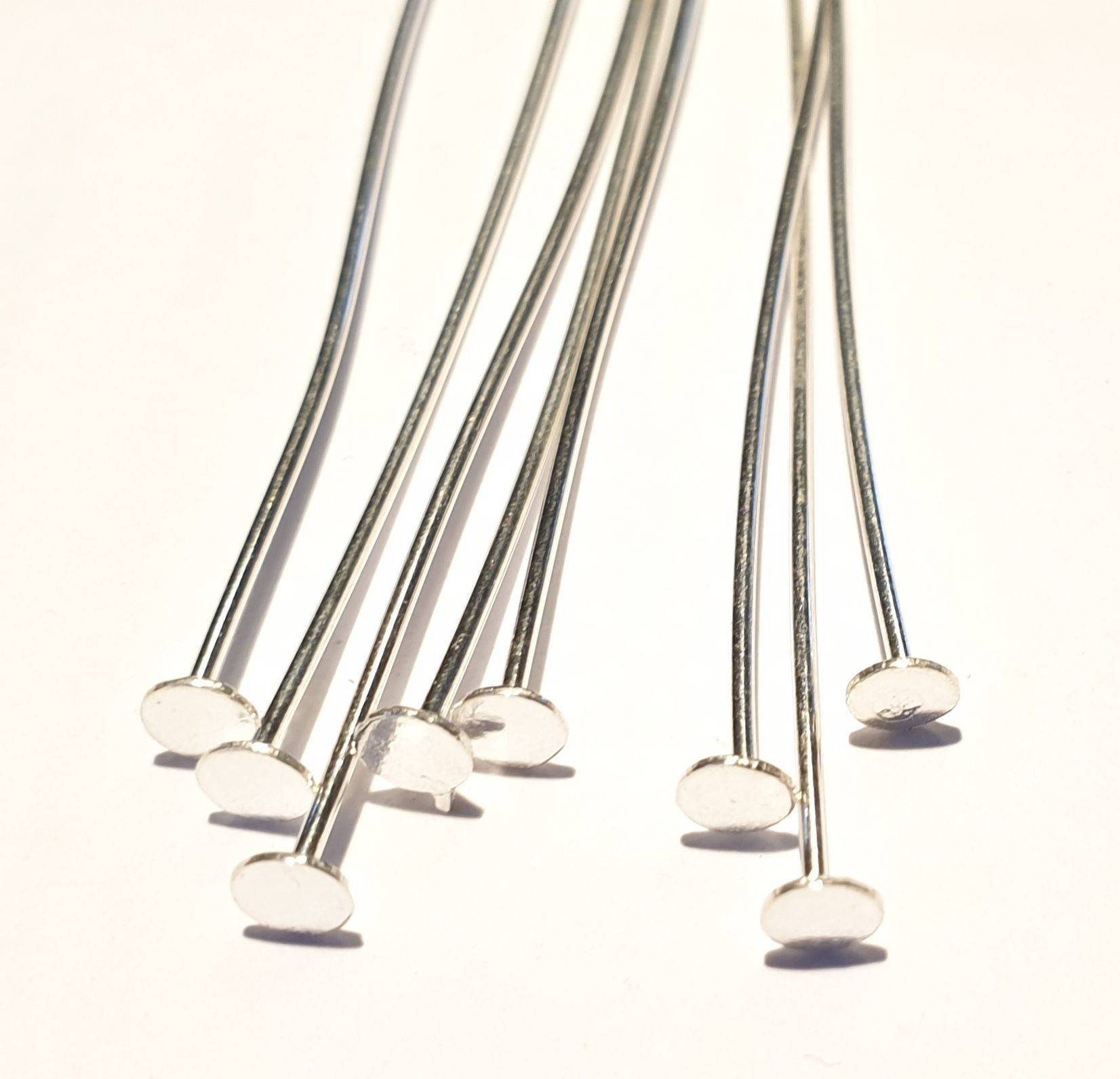 Longs Tiges / clous 10,10 cm m tête plate 4 mm - en argent 925