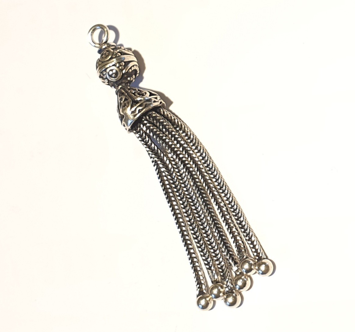 Breloque pompon en argent 925