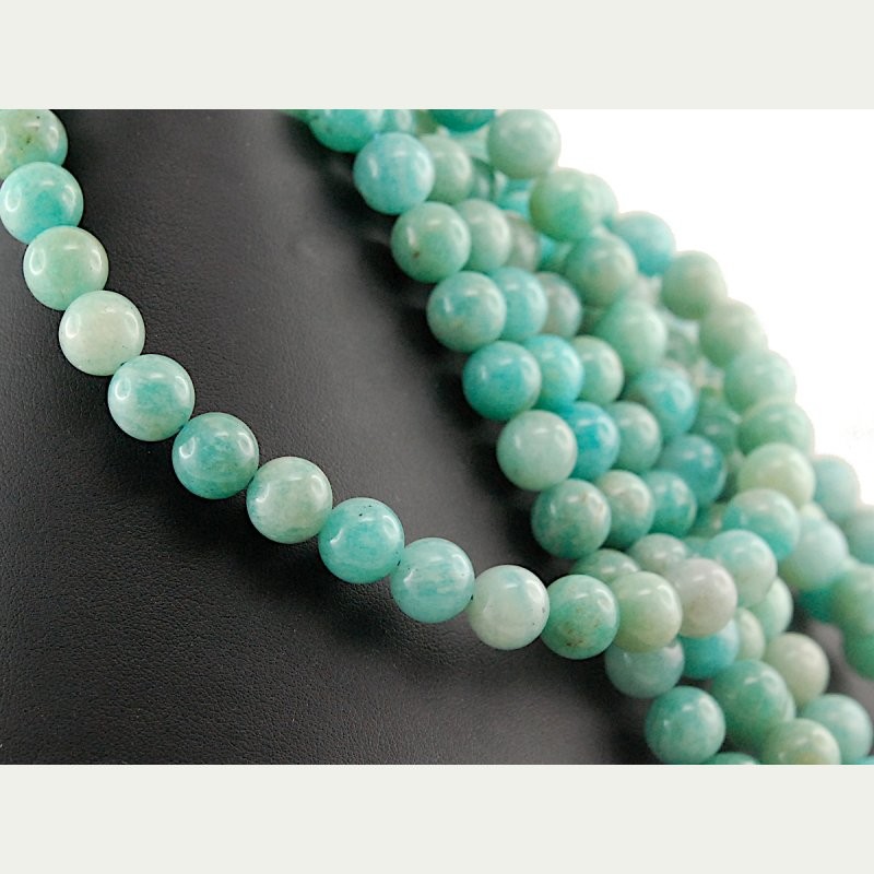 Perle en pierre naturelle - Amazonite -6 mm