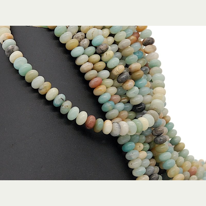 Perle en pierre naturelle - Amazonite - 5x8 mm -