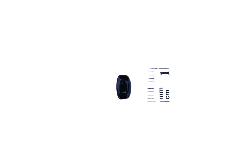 Perle en verre rectangulaire - angle arrondi - noir x 10