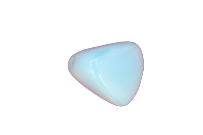 Perle en verre - 3 faces triangulaires - bleu clair x 10