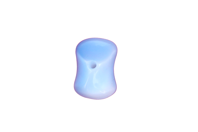 Perle en verre asymétrique (osselet) x 10