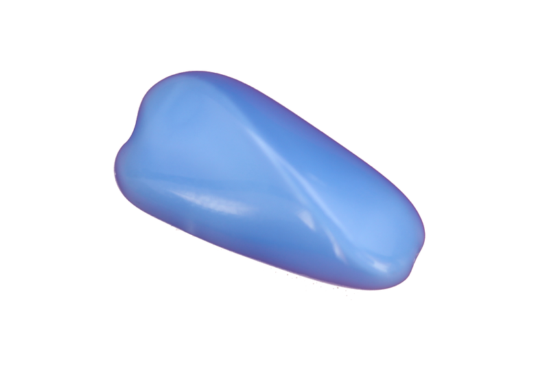 Perle asymétrique ovale mouvement de rotation - bleu clair