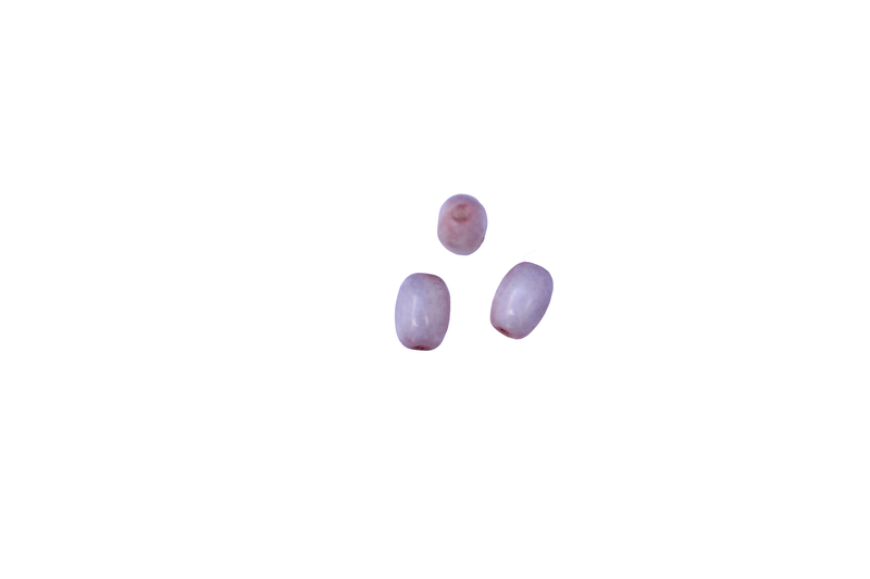 Perle en verre ovale - rose x 10