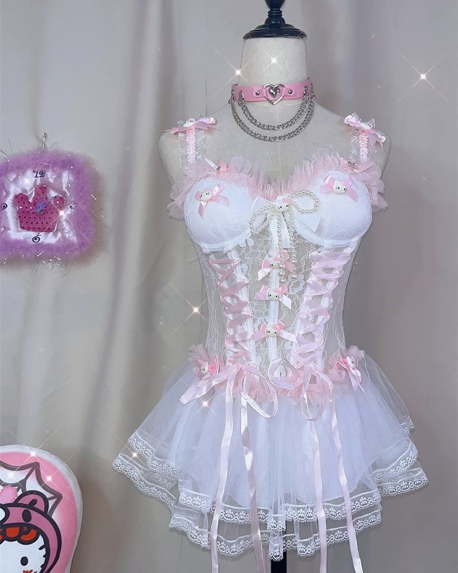 ‧₊˚☆ 𝐒𝐰𝐞𝐞𝐭 𝐥𝐚𝐜𝐞 𝐬𝐮𝐬𝐩𝐞𝐧𝐝𝐞𝐫 𝐝𝐫𝐞𝐬𝐬 🎀💕