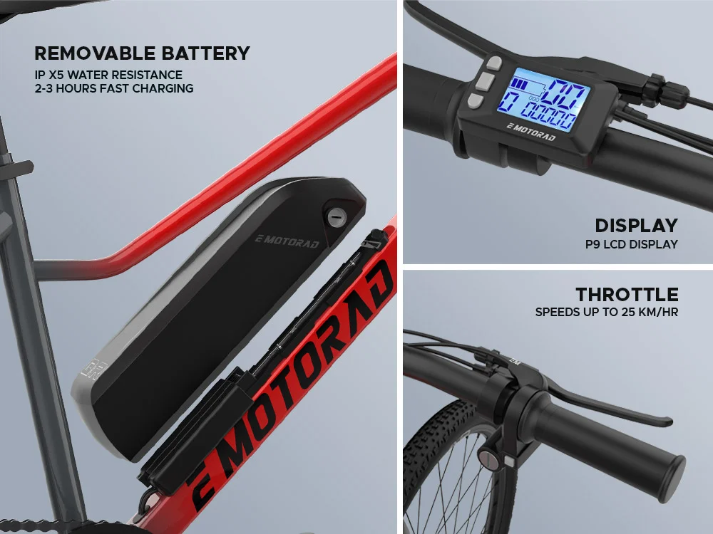 EMotorad X2 Sea Geen 27.5 inches Single Speed Lithium-ion (Li-ion) Electric Cycle view 2