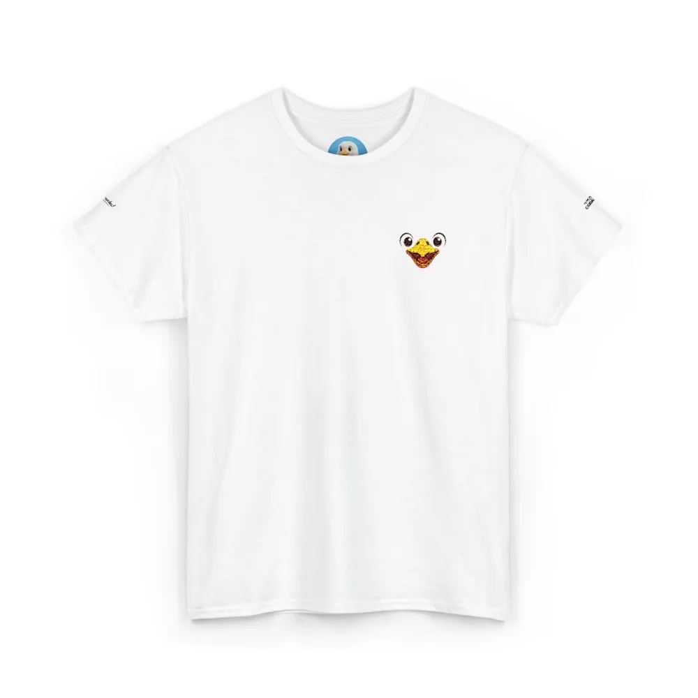 Smiling Heart Face Tee | Small Chest Heart Emoji Shirt