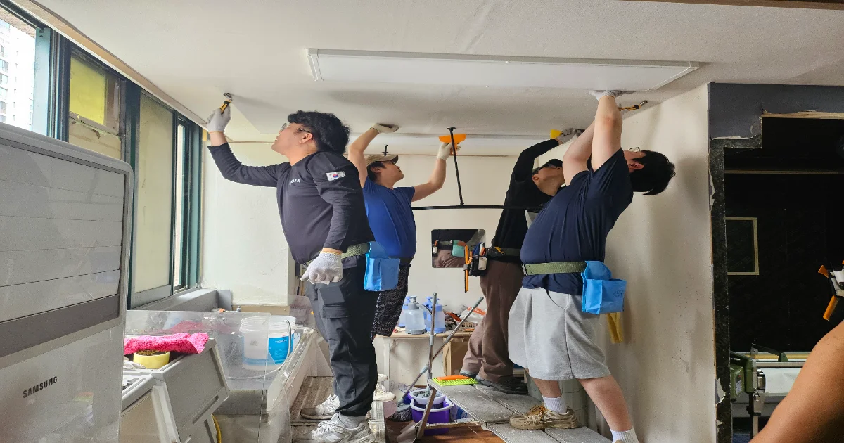 인천에서 가까운 국비지원도배 도배교육 현장 사진