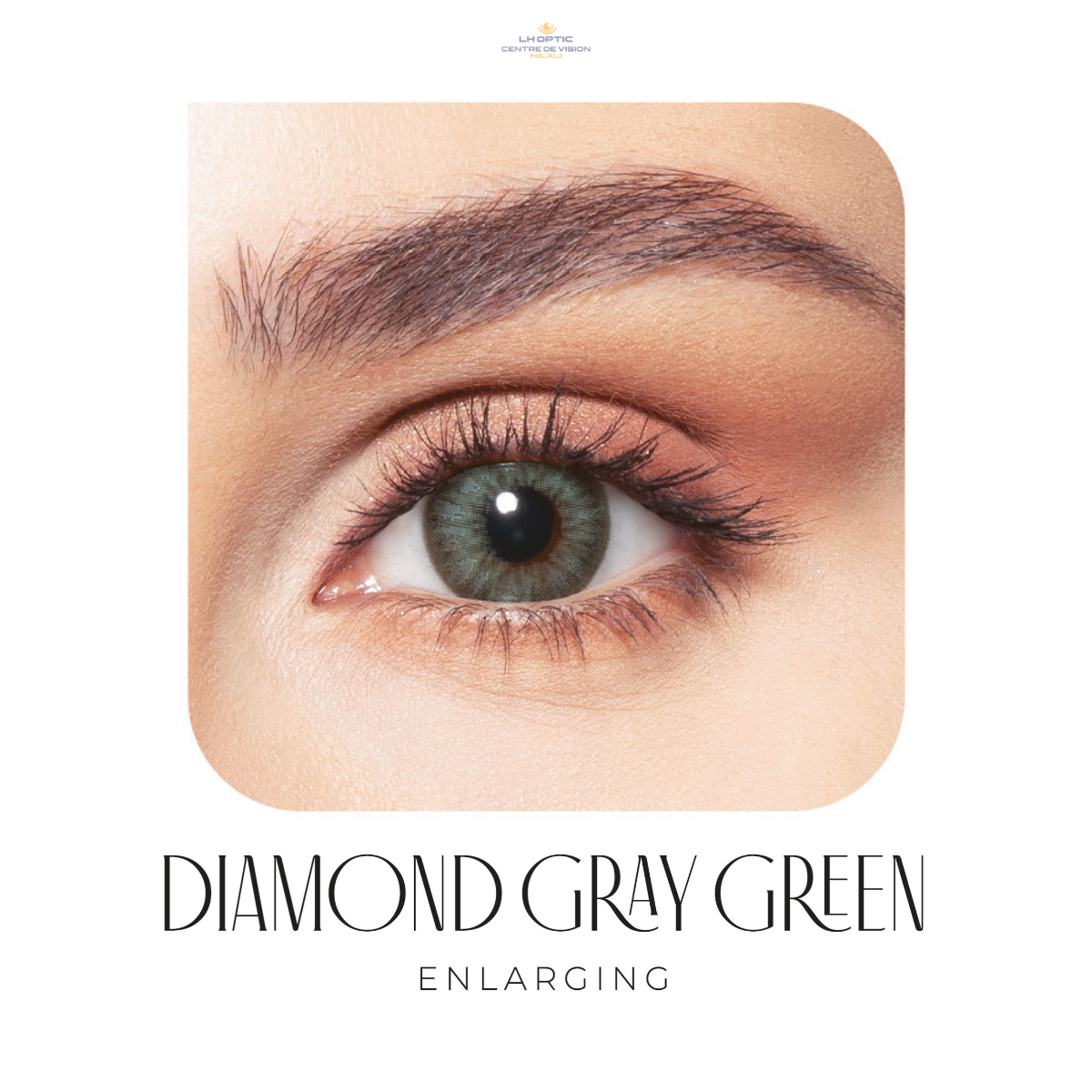 Bella Diamond Contact Lenses – Lentilles colorées trimestrielles – Diamond Gray Green