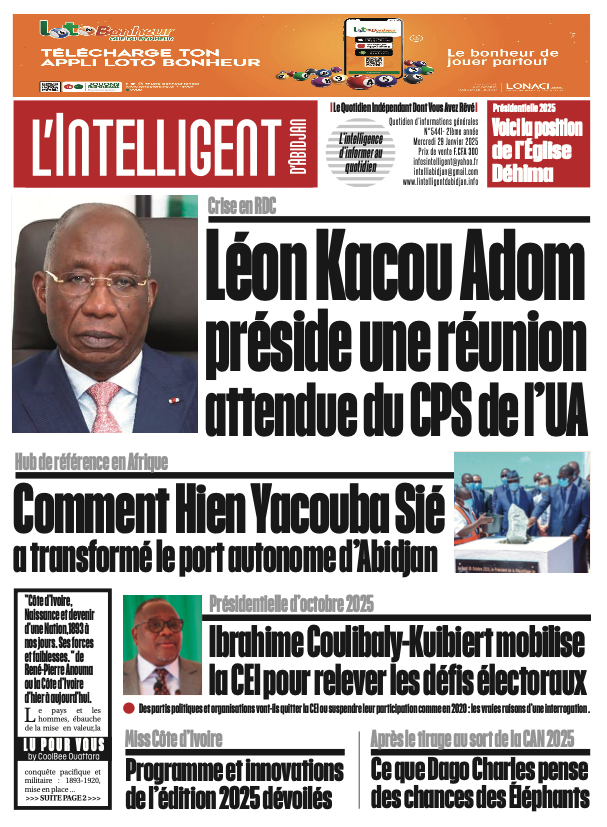 Parution L'Intelligent d'Abidjan N°5441