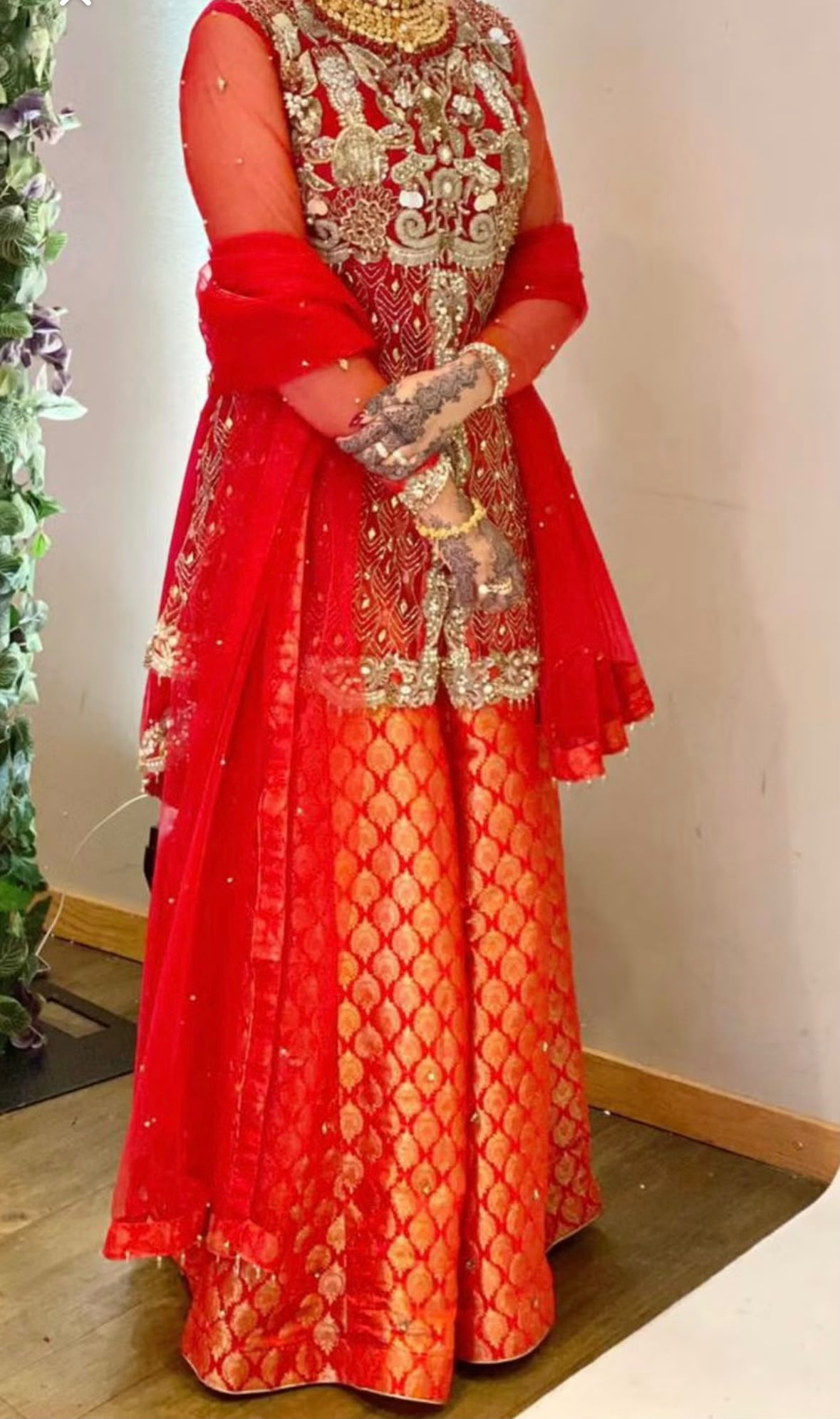 Pakistani wedding Sharara - used only once. Like new