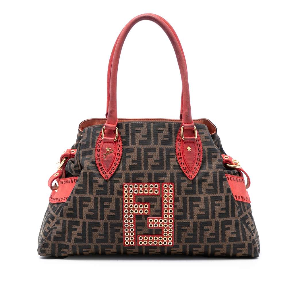 Fendi Zucca Canvas Etniko Grommet Tote