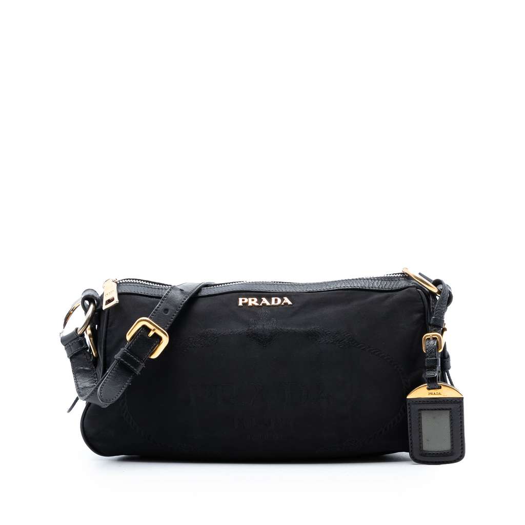 Prada Tessuto Canapa Logo Shoulder Bag