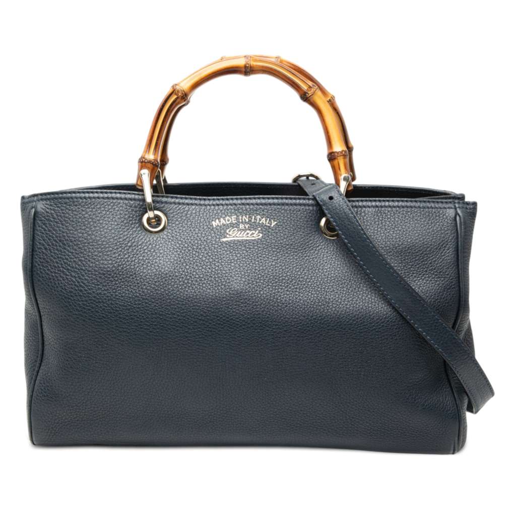 Gucci Medium Calfskin Bamboo Shopper Satchel