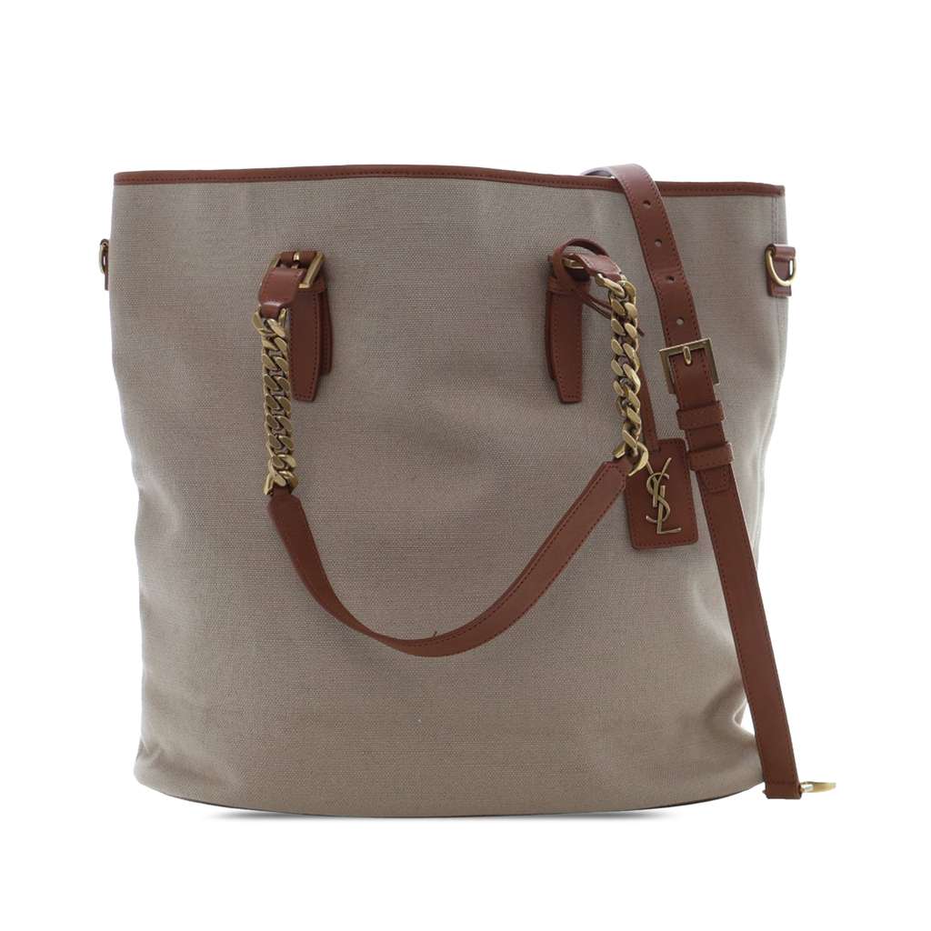 Saint Laurent Large Canvas Shopping Tote