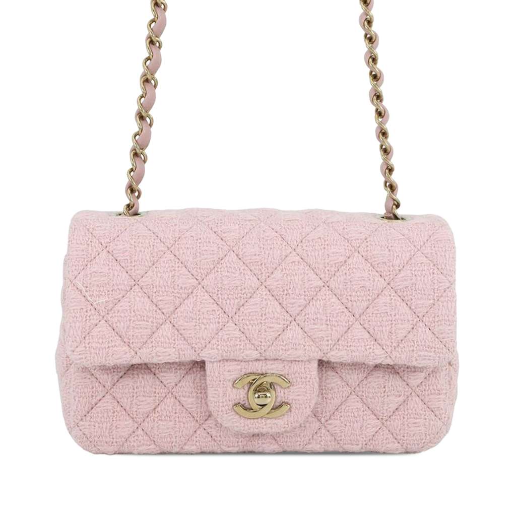 Chanel Mini Classic Rectangular Tweed Single Flap