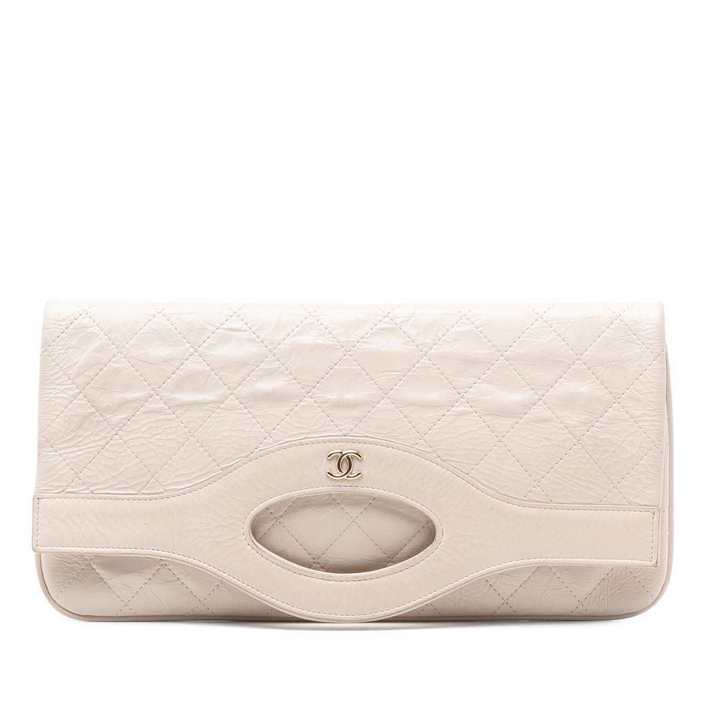 Chanel Large Shiny Crumpled Calfskin 31 Clutch
