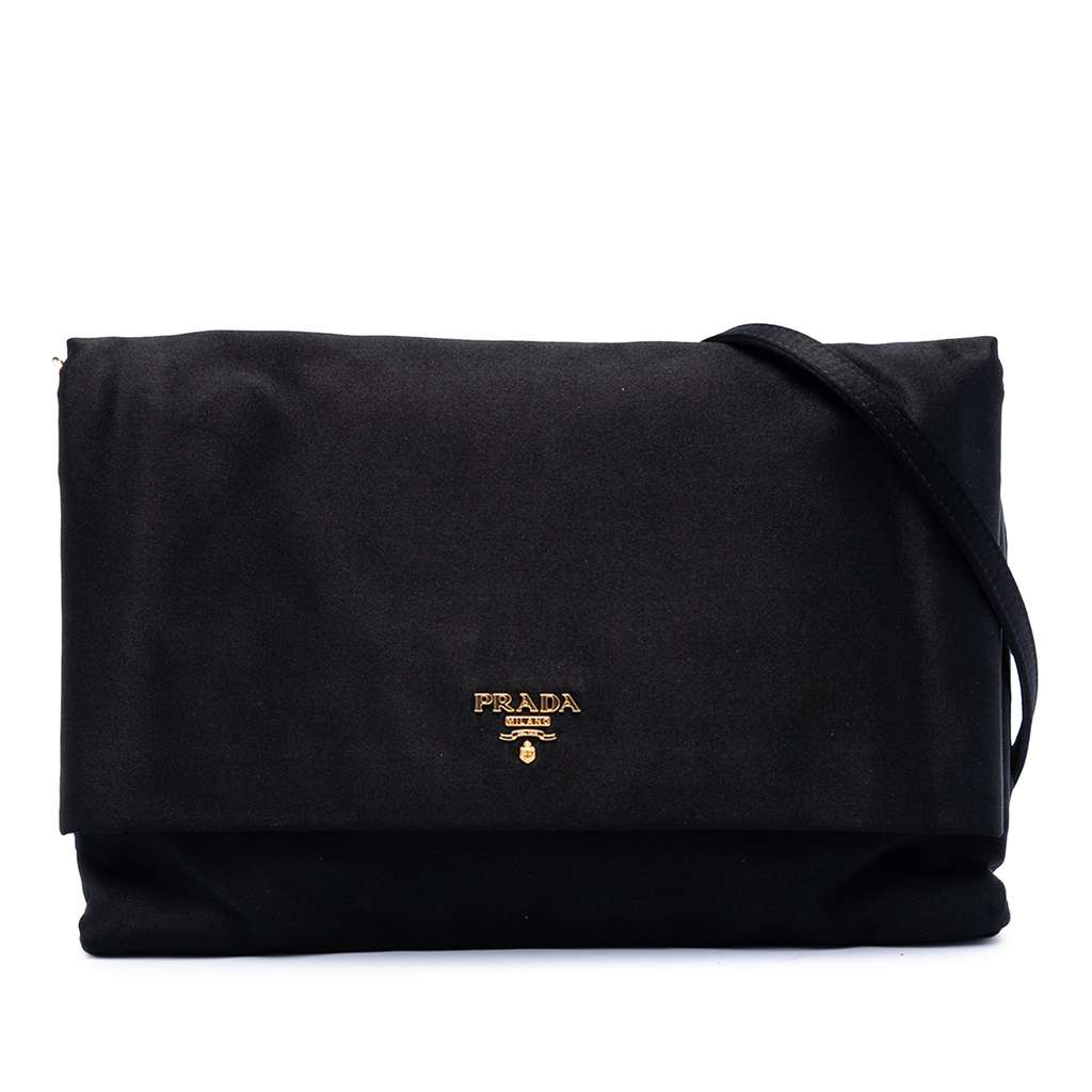 Prada Satin Raso Flap Crossbody