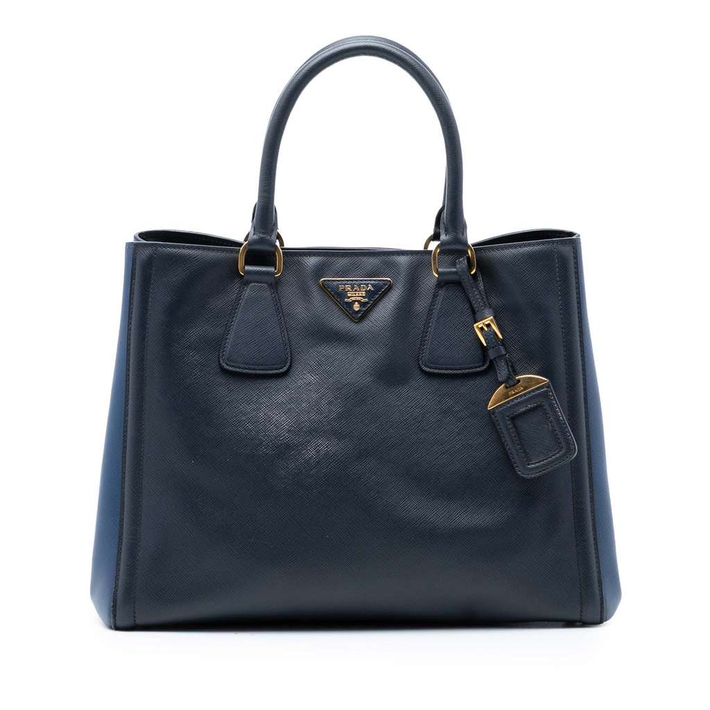 Prada Medium Bicolor Saffiano Lux Galleria Satche
