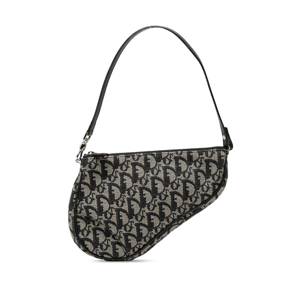 Dior Mini Diorissimo Canvas Saddle Pochette
