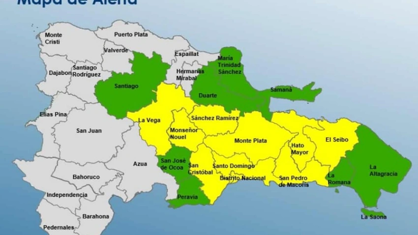 El COE mantiene 10 provincias en alerta amarilla y 8 en verde ante fuertes aguaceros