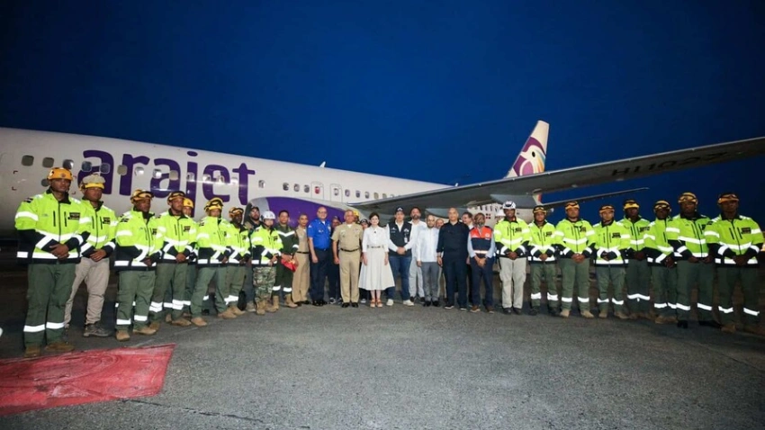 Concluye con éxito la misión de rescate: retornan los 19 rescatistas dominicanos junto a 62 civiles evacuados de Venezuela