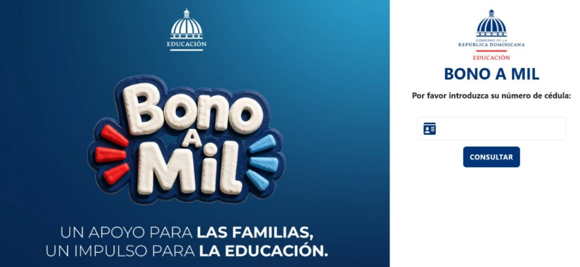 Minerd habilita el portal para que familias consulten el Bono a Mil 2026-2027