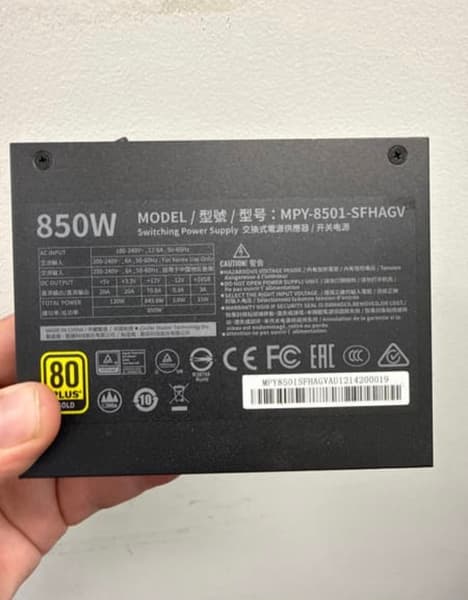 850W 80 Plus Gold Switching Power Supply MPY-8501-SFHAGV