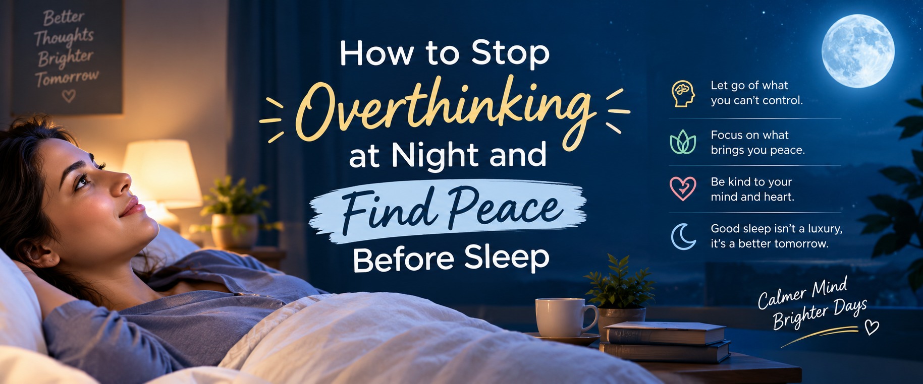 How to Stop Overthinking at Night and Find Peace Before Sleep